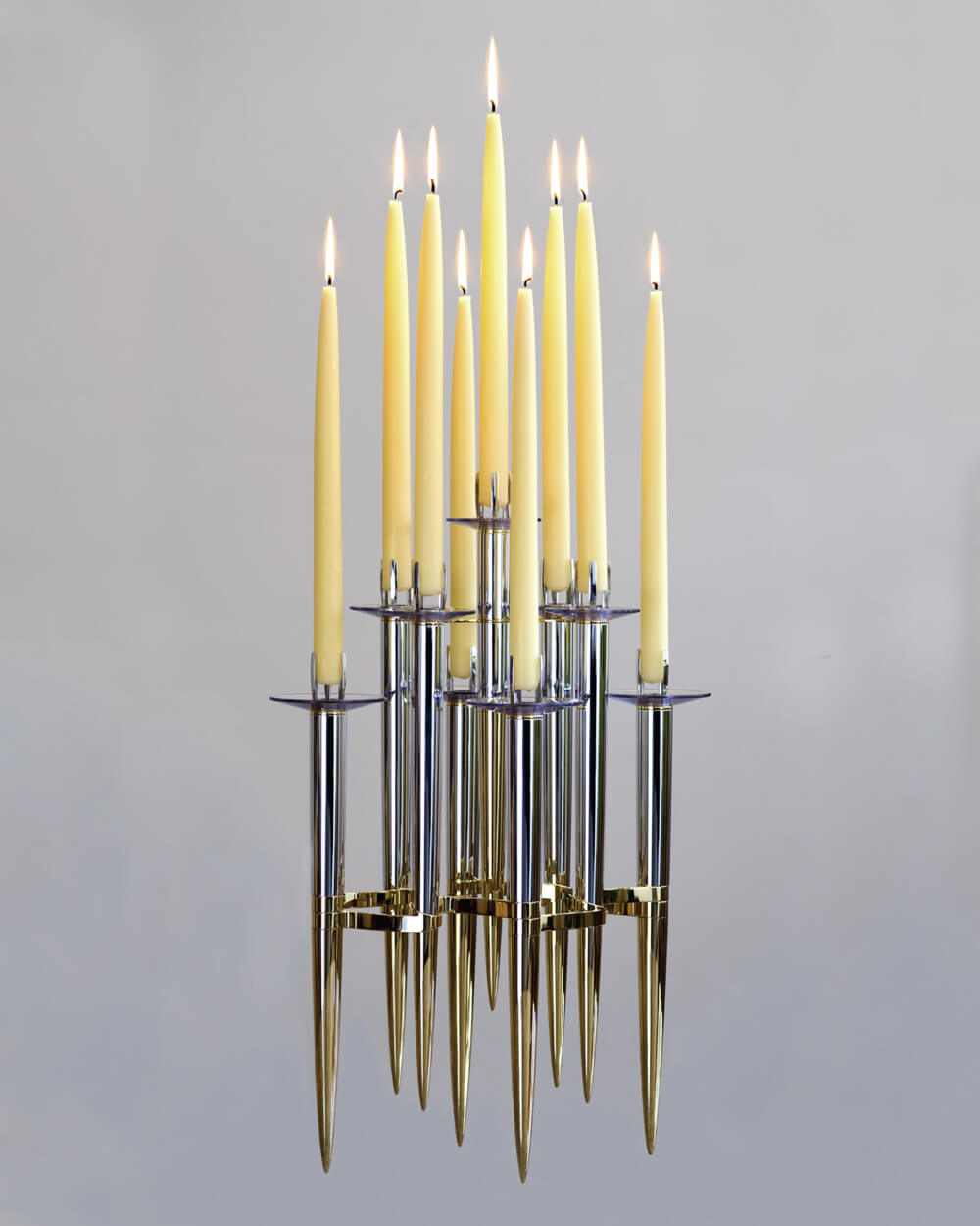 LBR9 holding nine lit candles
